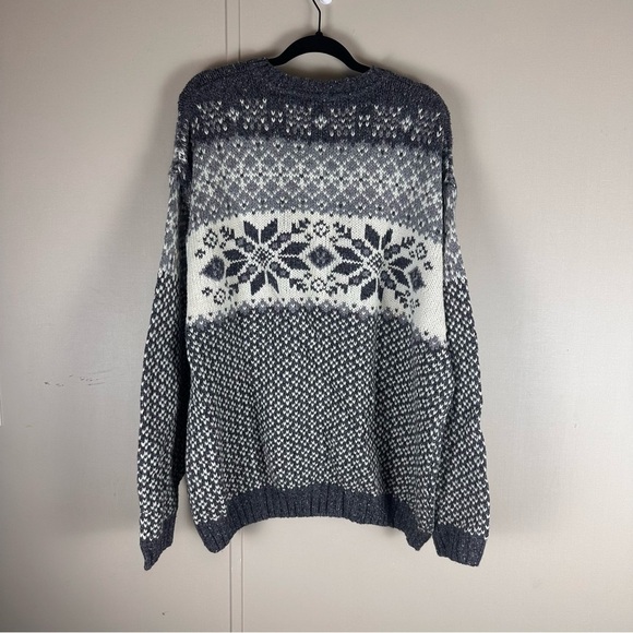 Vintage Trader Bay Snowflake Winter Ski Crewneck Sweater Mens Size 2X - Picture 6 of 8